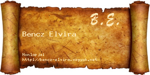 Bencz Elvira névjegykártya
